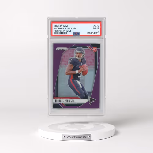 2024 Panini Prizm #378 Michael Penix Jr. - Purple Prizm (PSA 9 MINT)