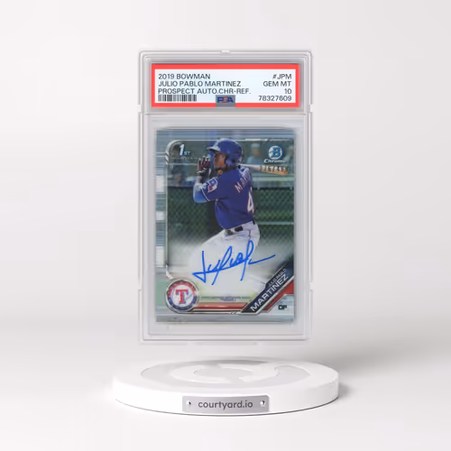 2019 Bowman Prospect Autographs Chrome #JPM Julio Pablo Martinez - Refractor (PSA 10 GEM MINT)