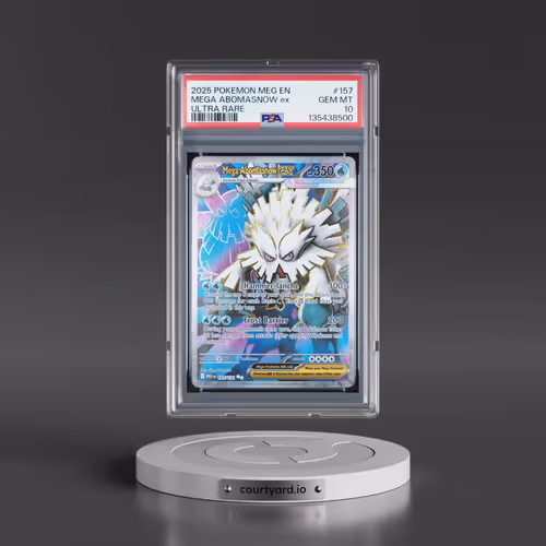 2025 Pokémon Meg EN-Mega Evolution #157 Mega Abomasnow EX - Holo Ultra Rare (PSA 10 GEM MINT)