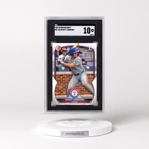 2023 Bowman Draft #BD-106 Wyatt Langford (SGC 10 GEM MINT)