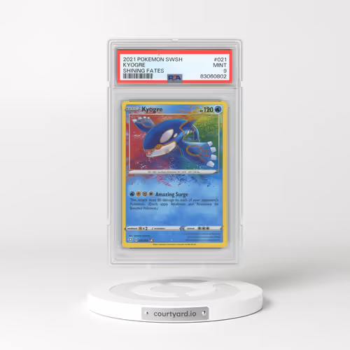 2021 Pokémon Sword & Shield Shining Fates #021 Kyogre (PSA 9 MINT)