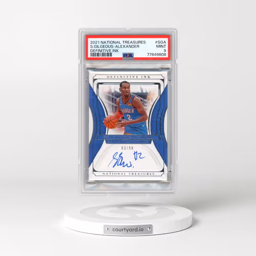 2021 Panini National Treasures Definitive Ink #SGA Shai Gilgeous-Alexander (PSA 9 MINT)