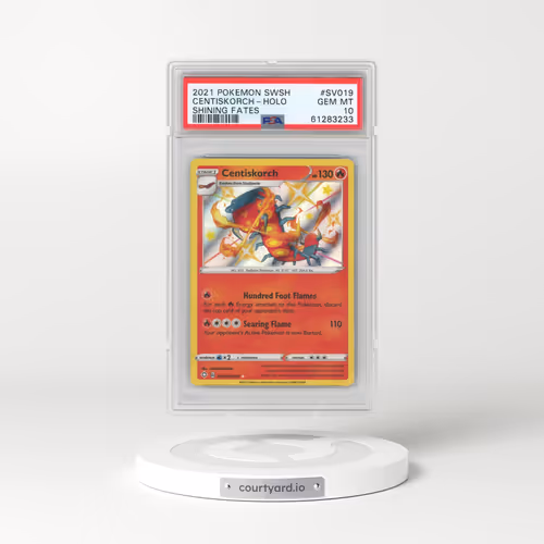 2021 Pokémon Sword & Shield Shining Fates #SV019 Centiskorch - Holo (PSA 10 GEM MINT)