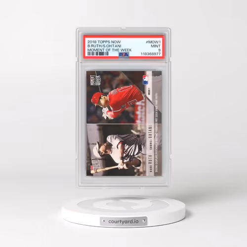 2018 Topps Now Moment of the Week #MOW1 Babe Ruth/Shohei Ohtani (PSA 9 MINT)