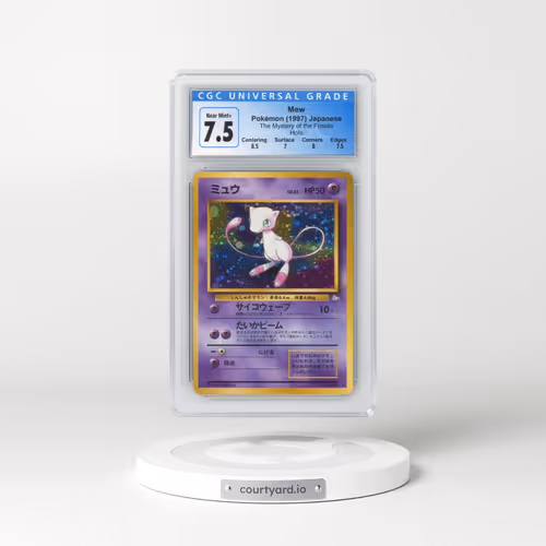 1997 The Mystery of the Fossils #151 Mew - Holo (CGC 7.5 NM+)