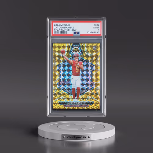 2024 Panini Mosaic #302 Jayden Daniels - Reactive Yellow (PSA 9 MINT)