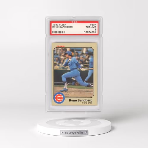 1983 Fleer #507 Ryne Sandberg (PSA 8 NM-MT)