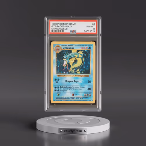 1999 Pokémon Game #6 Gyarados - Holo Shadowless (PSA 8 NM-MT)