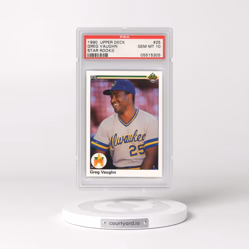 1990 Upper Deck #25 Greg Vaughn - Star Rookie (PSA 10 GEM MINT)