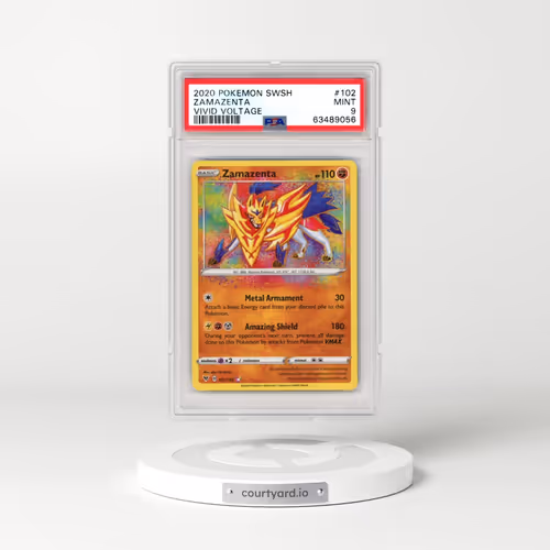 2020 Pokémon Sword & Shield Vivid Voltage #102 Zamazenta (PSA 9 MINT)