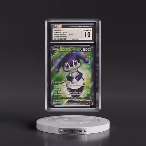 2020 Sword & Shield #192/202 Indeedee V - Ultra Rare Holo (CGC 10 GEM MINT)