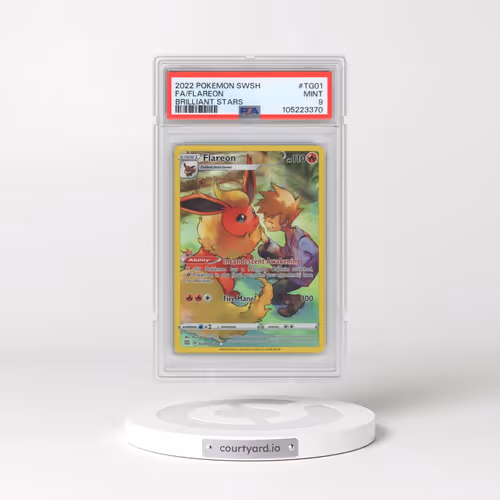 2022 Pokémon Sword & Shield Brilliant Stars #TG01 Flareon - Full Art (PSA 9 MINT)
