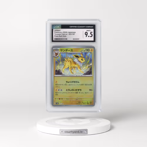 2024 High Class Pack: Terastal Fest ex - sv8a #051/187 Jolteon - Poké Ball Holo (CGC 9.5 MINT+)