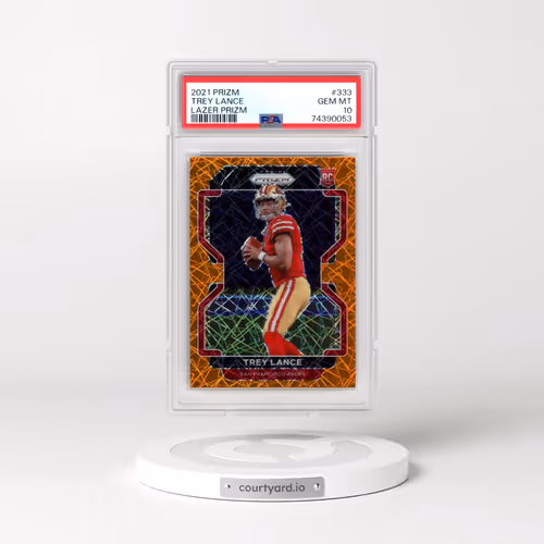 2021 Panini Prizm #333 Trey Lance - Lazer Prizm (PSA 10 GEM MINT)