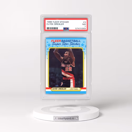 1988 Fleer Sticker #3 Clyde Drexler (PSA 7 NM)