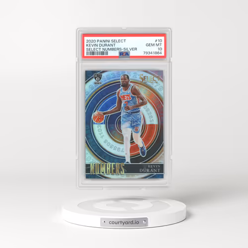 2020 Panini Select #10 Kevin Durant - Select Numbers - Silver (PSA 10 GEM MINT)