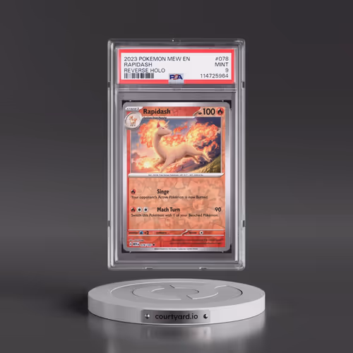 2023 Pokémon Mew EN-151 #078 Rapidash - Reverse Holo (PSA 9 MINT)