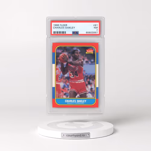 1986 Fleer #81 Charles Oakley (PSA 7 NM)