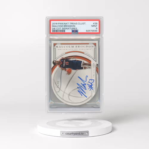 2016 Panini National Treasures Collegiate Die Cut Signatures #28 Malcom Brogdon (PSA 9 MINT)