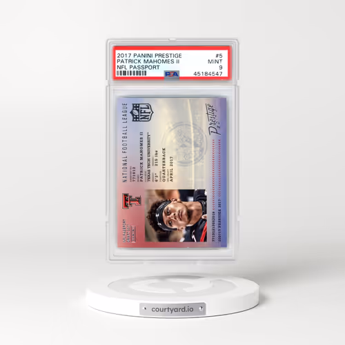 2017 Panini Prestige NFL Passport #5 Patrick Mahomes II (PSA 9 MINT)