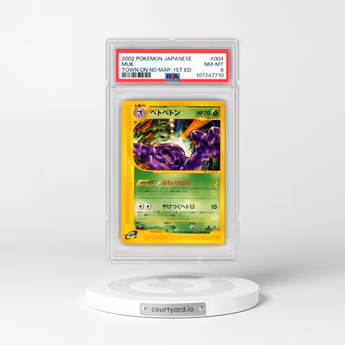 2002 Pokémon the Town on No Map #004 Muk - 1st Edition (PSA 8 NM-MT)
