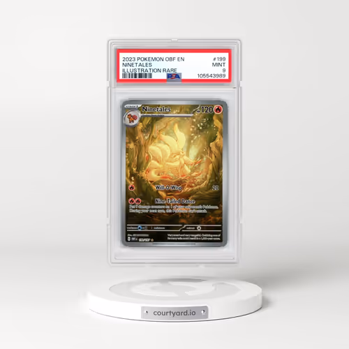2023 Pokémon Obf EN-Obsidian Flames #199 Ninetales - Illustration Rare (PSA 9 MINT)
