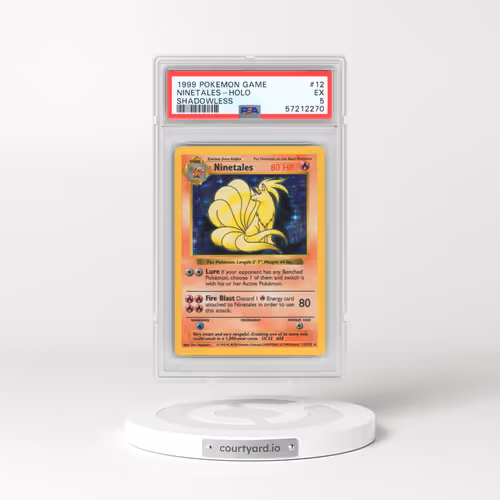 1999 Pokémon Game #12 Ninetales - Holo Shadowless (PSA 5 EX)