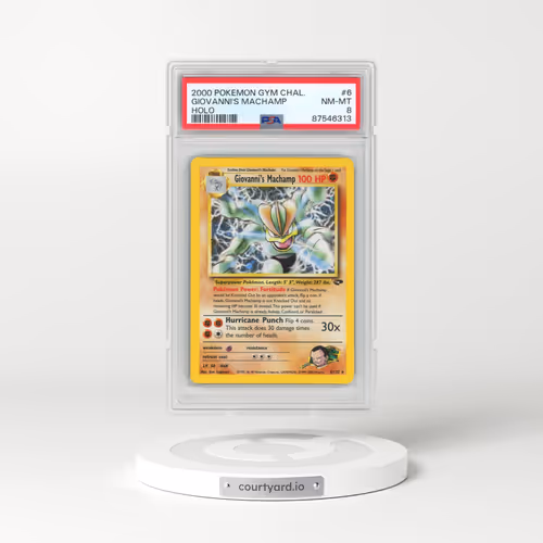 2000 Pokémon Gym Challenge #6 Giovanni's Machamp - Holo (PSA 8 NM-MT)