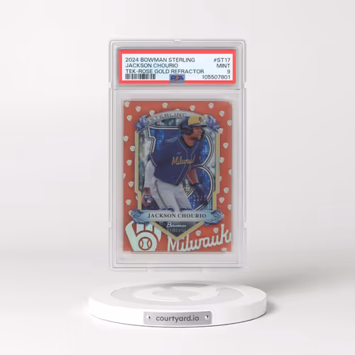 2024 Bowman Sterling Sterling Tek #ST17 Jackson Chourio - Rose Gold Refractor (PSA 9 MINT)