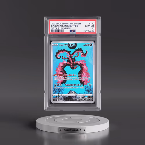 2022 Pokémon Sword & Shield Vstar Universe #190 Galarian Moltres - Full Art (PSA 10 GEM MINT)