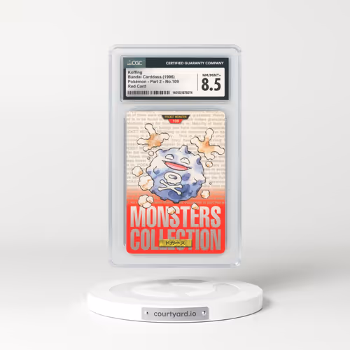 1996 Bandai Carddass #109 Koffing - Full Art Red Card (CGC 8.5 NM-MT+)