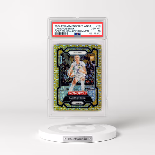 2024 Panini Prizm Monopoly WNBA #39 Cameron Brink - Gold Millionaire Shimmer (PSA 10 GEM MINT)