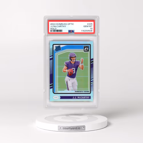 2024 Panini Donruss Optic #235 JJ McCarthy - Holo (PSA 10 GEM MINT)