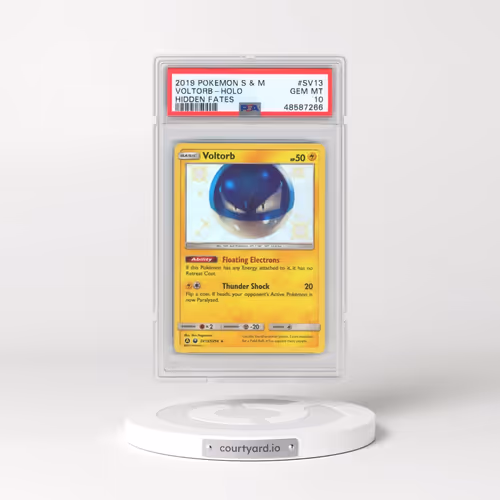 2019 Pokémon Sun & Moon Hidden Fates #SV13 Voltorb - Holo (PSA 10 GEM MINT)