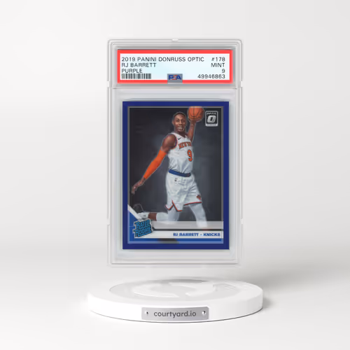 2019 Panini Donruss Optic #178 RJ Barrett - Purple (PSA 9 MINT)