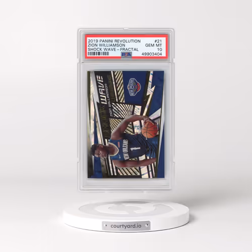 2019 Panini Revolution Shock Wave #21 Zion Williamson - Fractal (PSA 10 GEM MINT)
