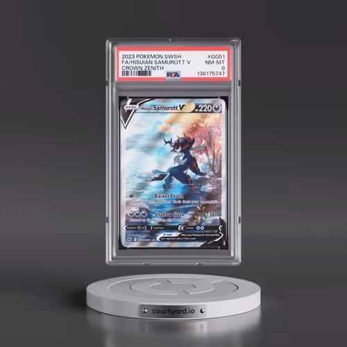 2023 Pokémon Sword and Shield Crown Zenith #GG51 Hisuian Samurott V - Holo Full Art (PSA 8 NM-MT)