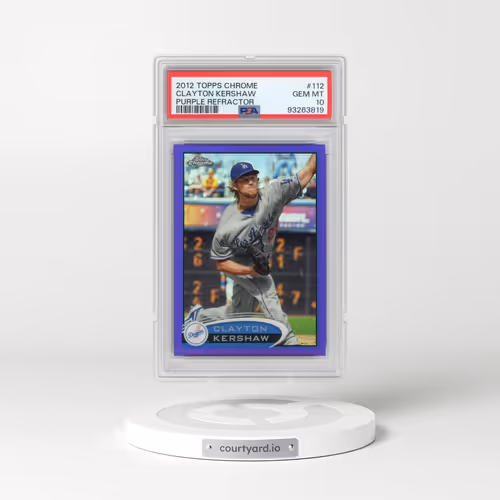 2012 Topps Chrome #112 Clayton Kershaw - Purple Refractor (PSA 10 GEM MINT)
