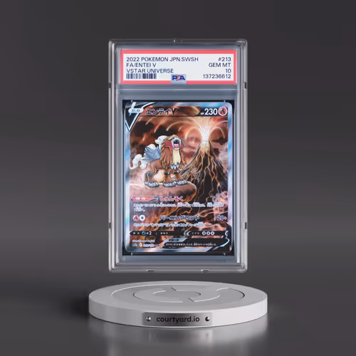 2022 Pokémon Sword & Shield Vstar Universe #213 Entei V - Holo Full Art (PSA 10 GEM MINT)