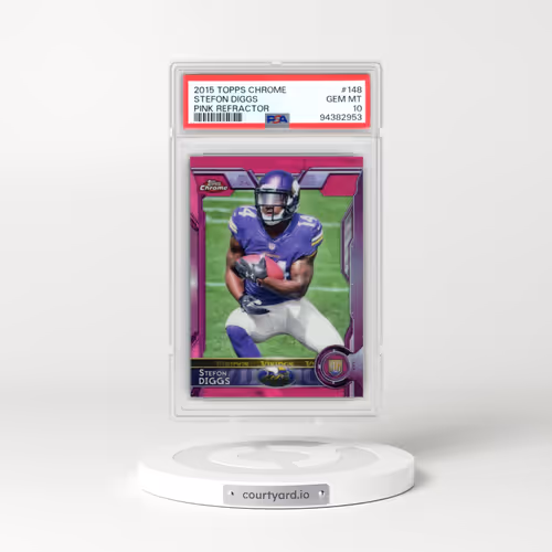 2015 Topps Chrome #148 Stefon Diggs - Pink Refractor (PSA 10 GEM MINT)