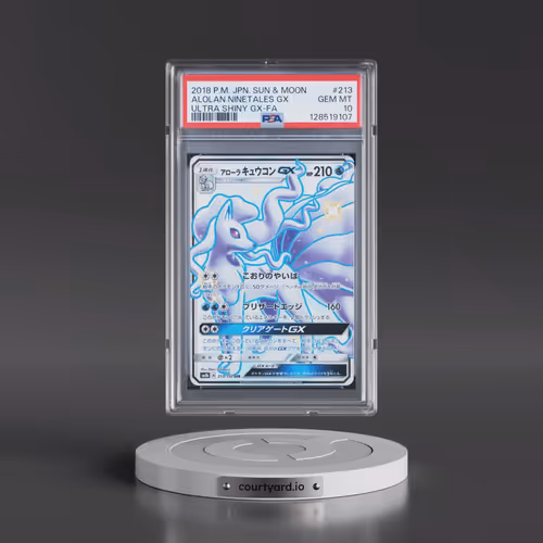 2018 Pokémon Sun & Moon Ultra Shiny GX #213 Alolan Ninetales GX - Holo Full Art (PSA 10 GEM MINT)