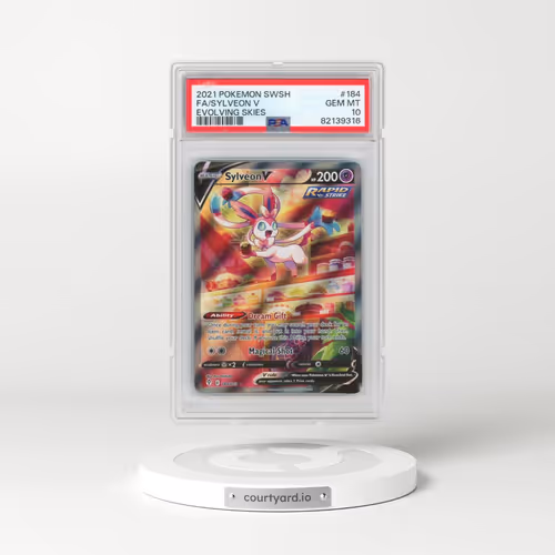 2021 Pokémon Sword & Shield Evolving Skies #184 Sylveon V - Holo Full Art (PSA 10 GEM MINT)