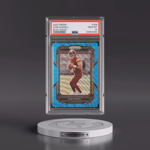 2022 Panini Prizm #306 Sam Howell - Blue Wave (PSA 10 GEM MINT)