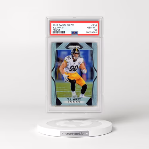 2017 Panini Prizm #216 T.J. Watt - Prizm (PSA 10 GEM MINT)