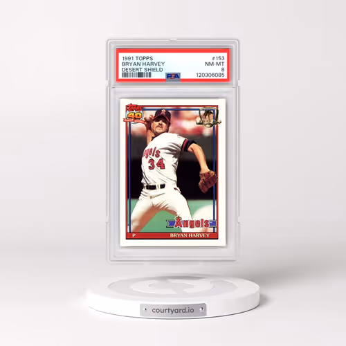 1991 Topps Desert Shield #153 Bryan Harvey (PSA 8 NM-MT)