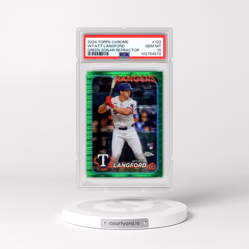2024 Topps Chrome #122 Wyatt Langford - Green Sonar Refractor (PSA 10 GEM MINT)