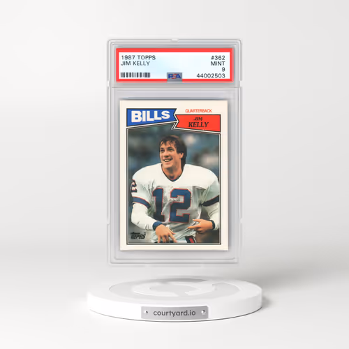 1987 Topps #362 Jim Kelly (PSA 9 MINT)