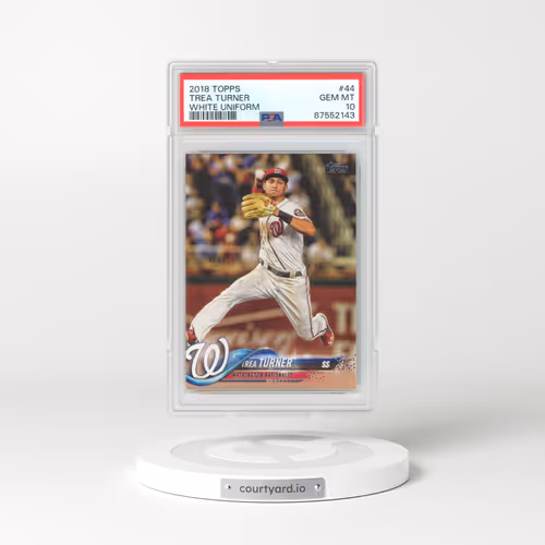 2018 Topps #44 Trea Turner - White Uniform (PSA 10 GEM MINT)