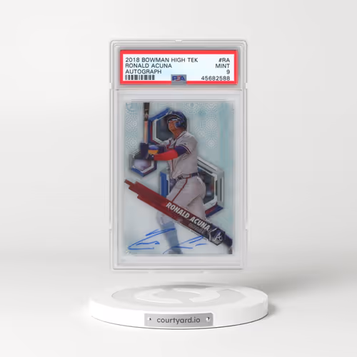 2018 Bowman High Tek #RA Ronald Acuna - Autograph (PSA 9 MINT)