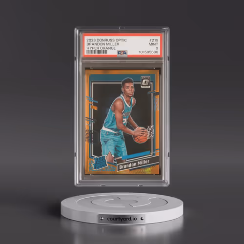 2023 Panini Donruss Optic #219 Brandon Miller - Hyper Orange (PSA 9 MINT)